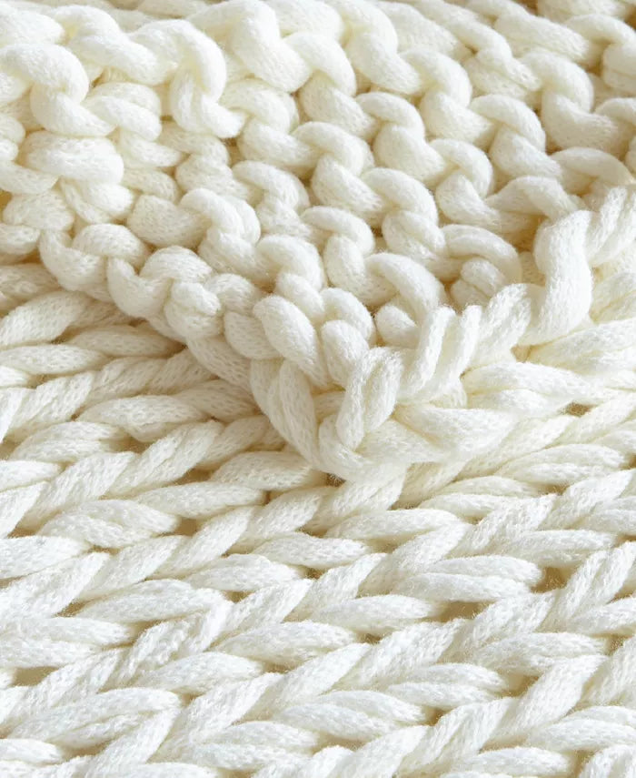 Madison Park Chunky-Knit Handmade Throw, 50 x 60