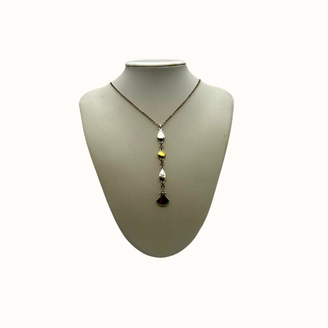 Lucky Brand Two-Tone Pendant Long Necklace, 30 + 2 Extender