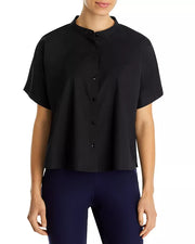 Eileen Fisher Mandarin Collar Shirt, Size XL