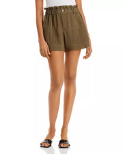 Aqua Paperbag Waist Shorts, Size XL