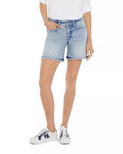 Nydj Roxanne Frayed-Hem Denim Shorts - Skylar, Size 12