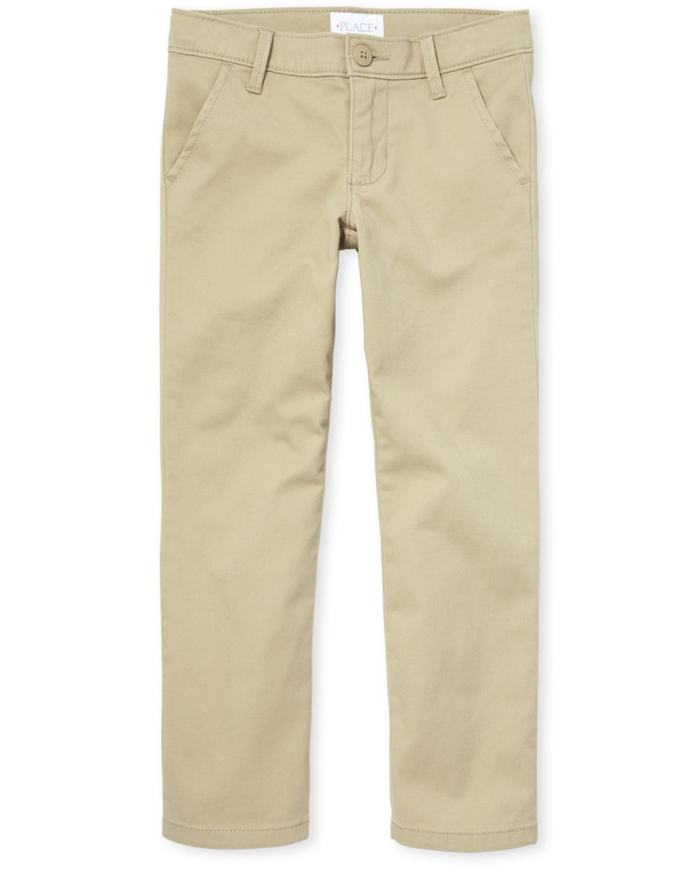 The Childrens Place Girls Uniform Stretch Skinny Chino Pants in Tan | Size 10 |
