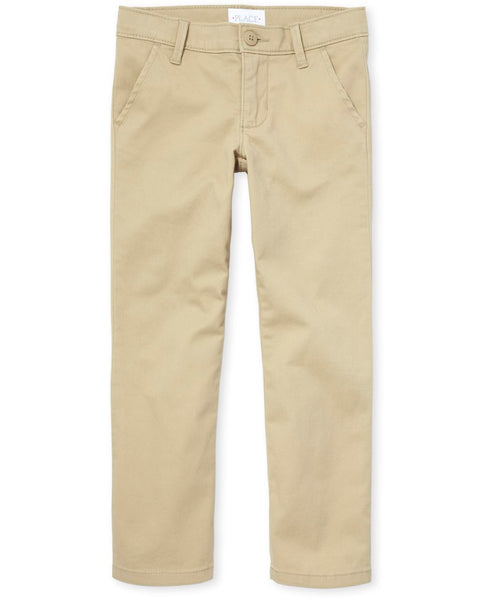 The Childrens Place Girls Uniform Stretch Skinny Chino Pants in Tan | Size 10 |
