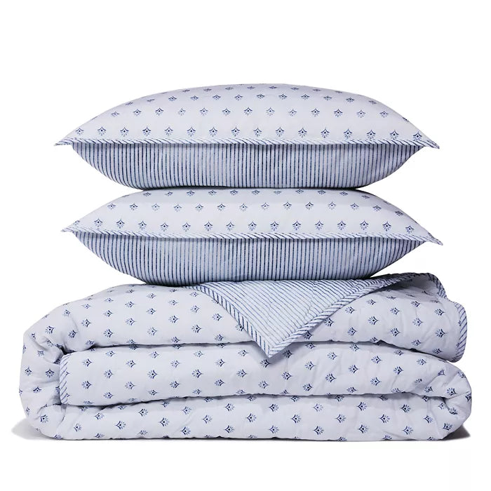 Sky Scallop Reversible Coverlet