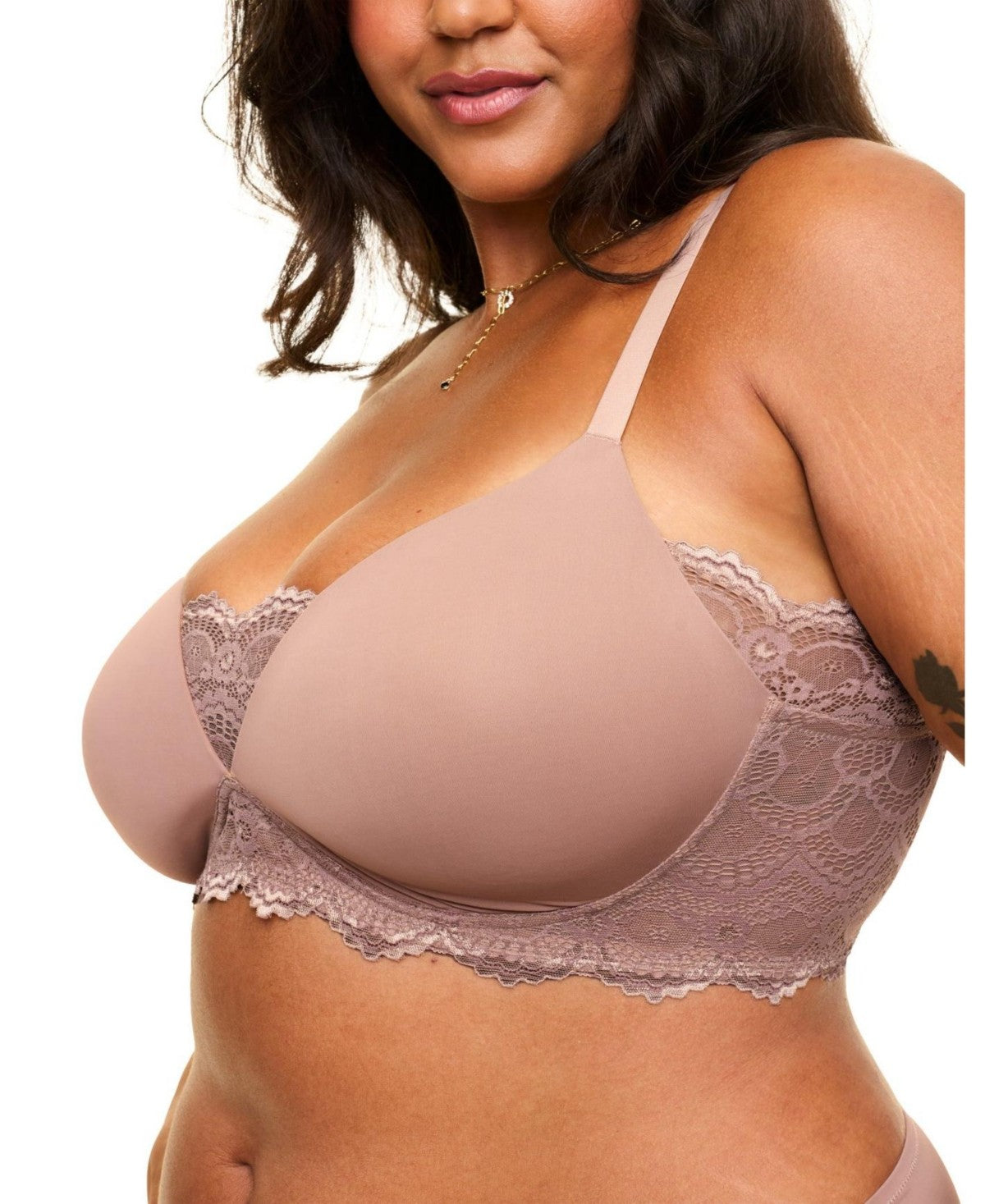Adore Me Womens Jainey Contour Plunge Bra - Medium Beige, 40dd