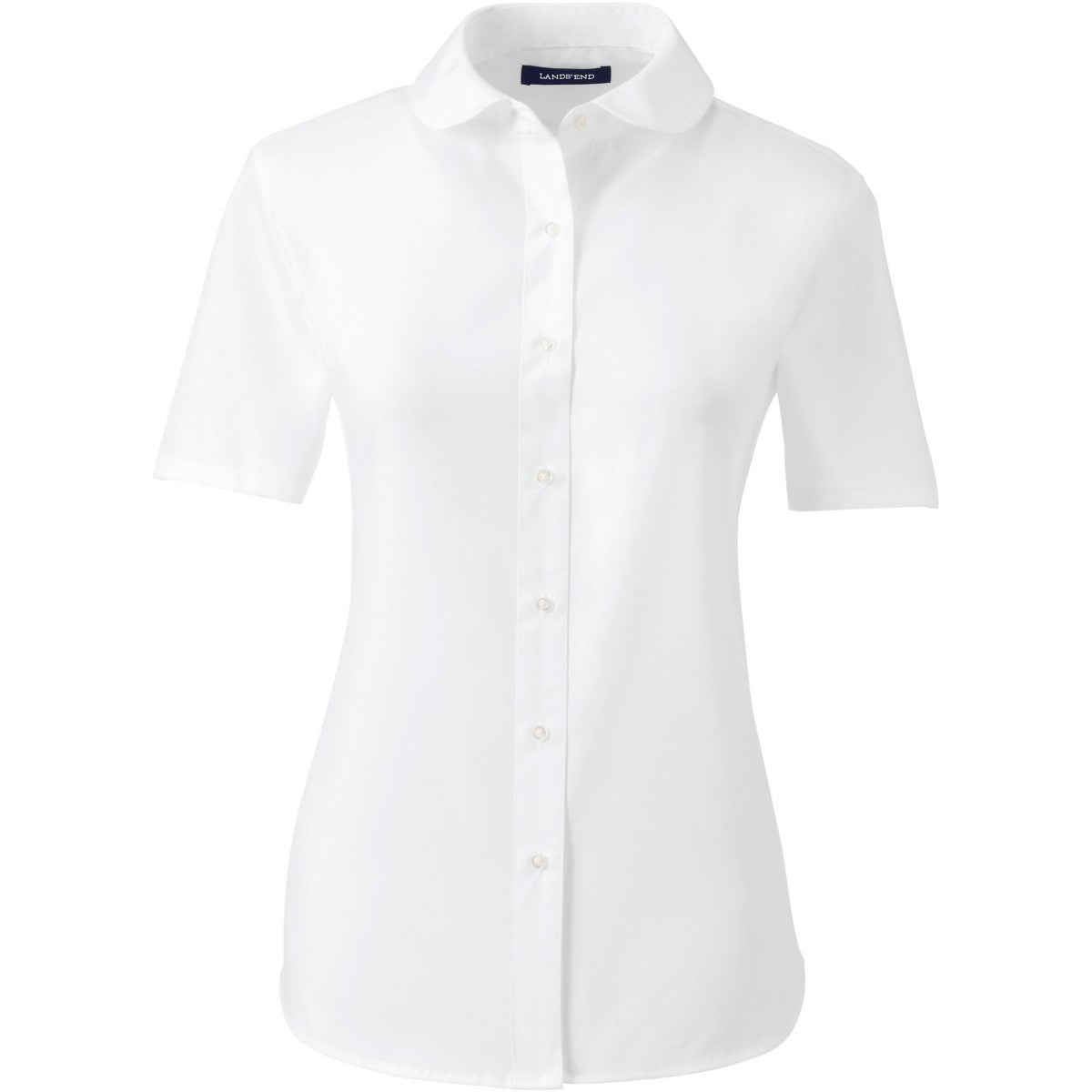Lands End School Uniform Peter Pan Collar Broadcloth Shirt, Size 16
