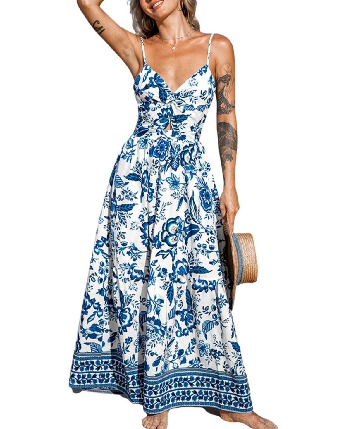 Cupshe Twist Keyhole Maxi Dress