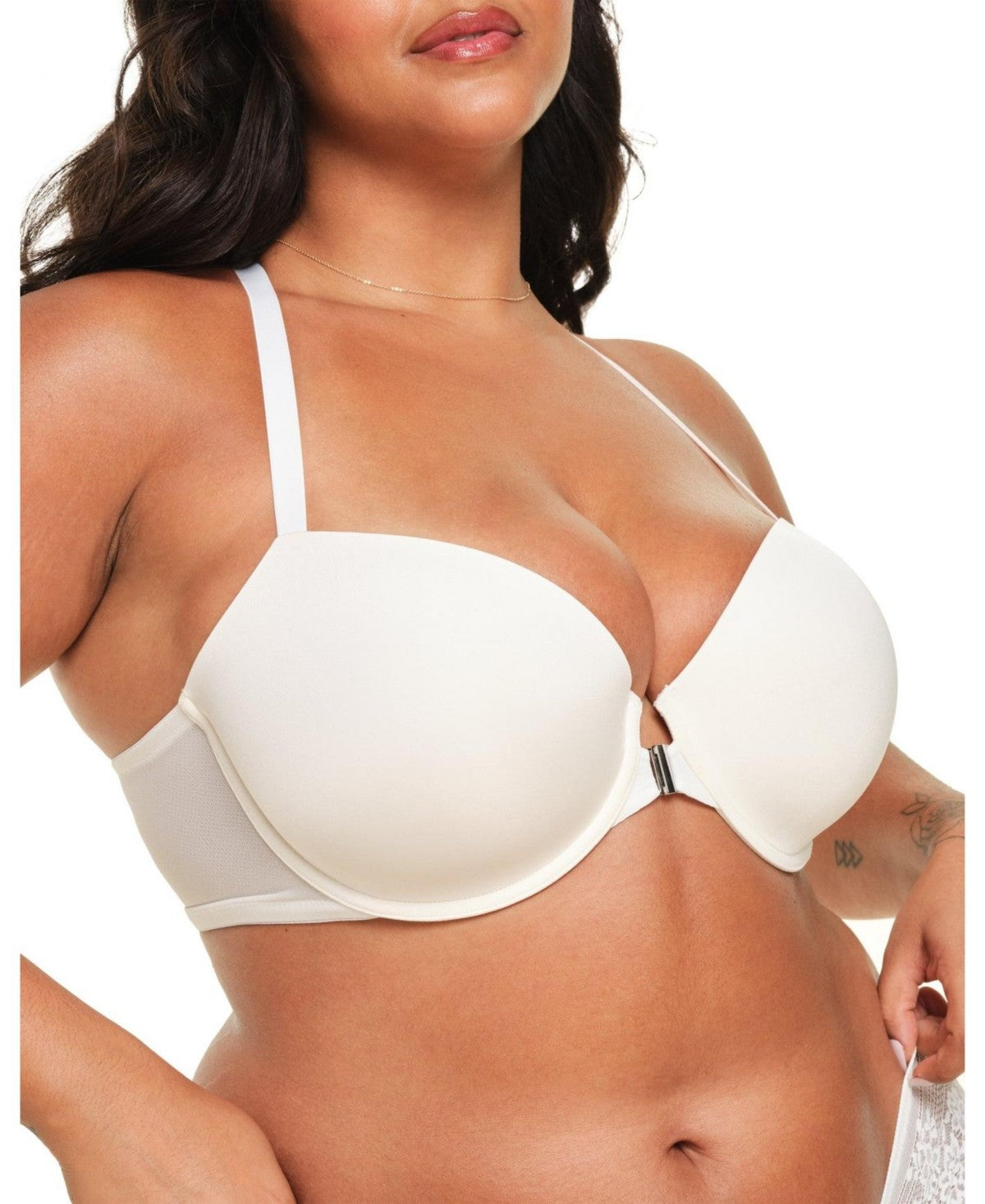 Adore Me Womens Alara Contour Demi Bra - White, 38DD
