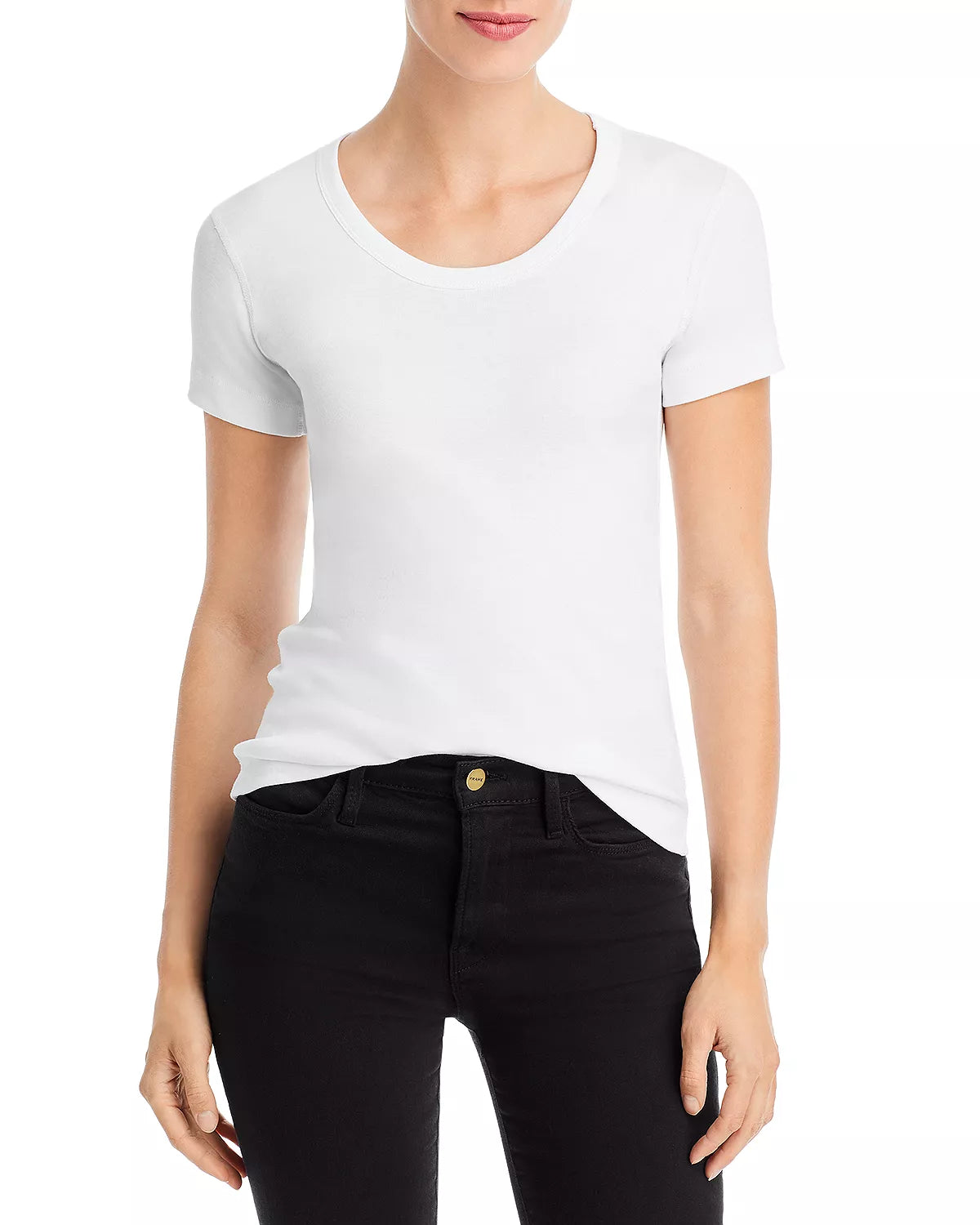 Three Dots Cotton Scoop Neck Tee