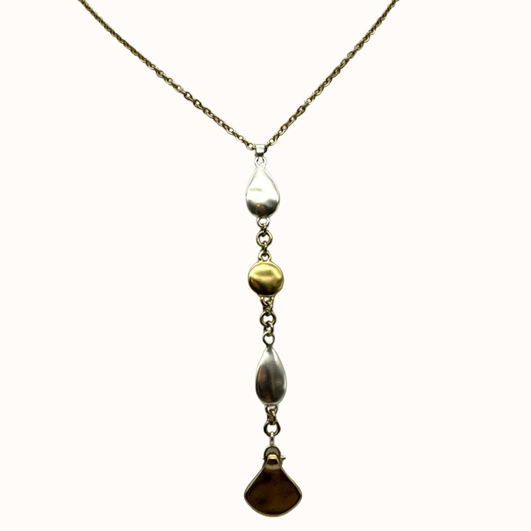 Lucky Brand Two-Tone Pendant Long Necklace, 30 + 2 Extender