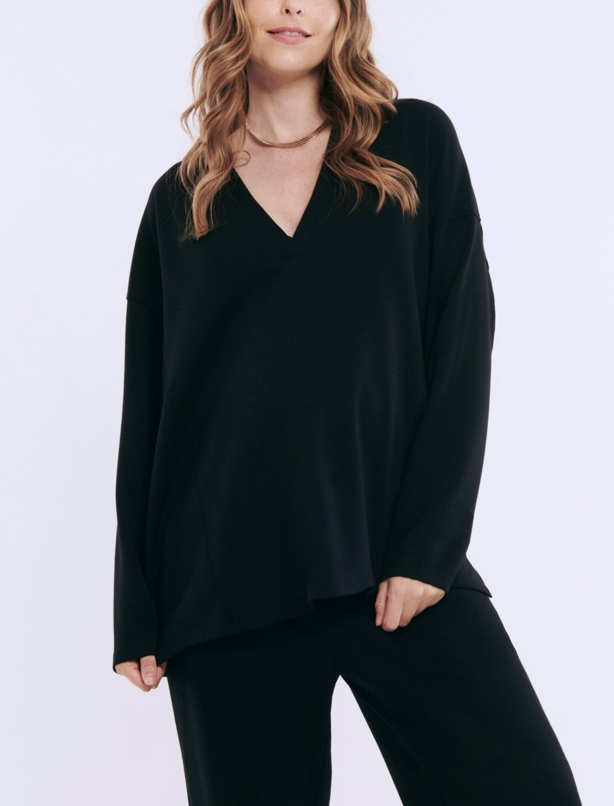 Motherhood Maternity V-Neck Pullover Scuba Hoodie - Small