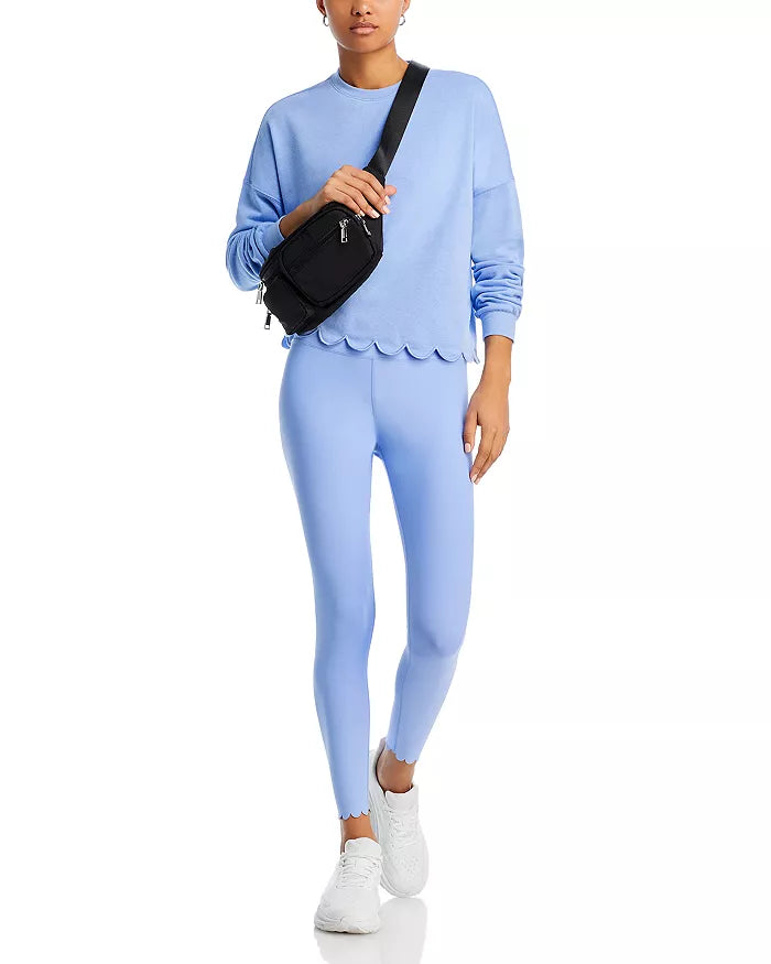 Aqua Athletic Scalloped Sweatshirt