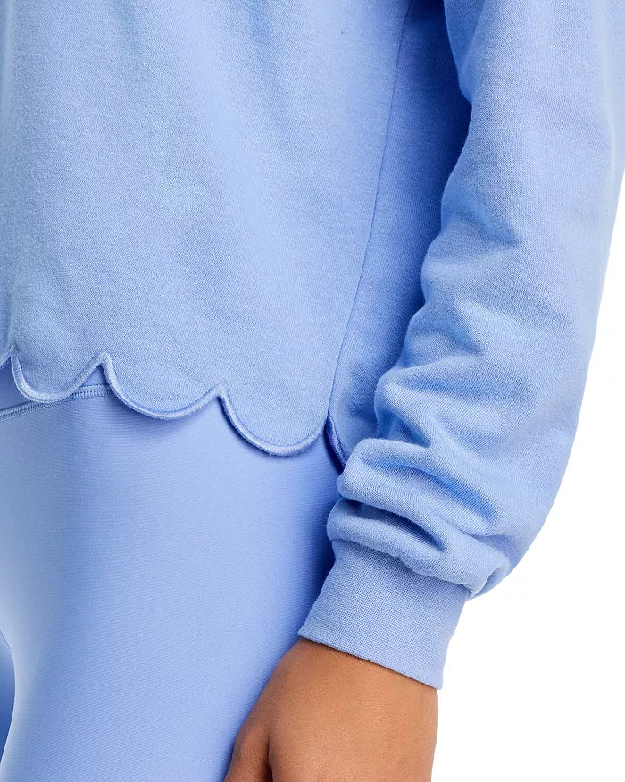 Aqua Athletic Scalloped Sweatshirt