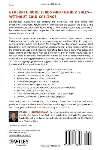 Never Cold Call Again : Achieve Sales Greatness Without Cold Calling (Paperback)