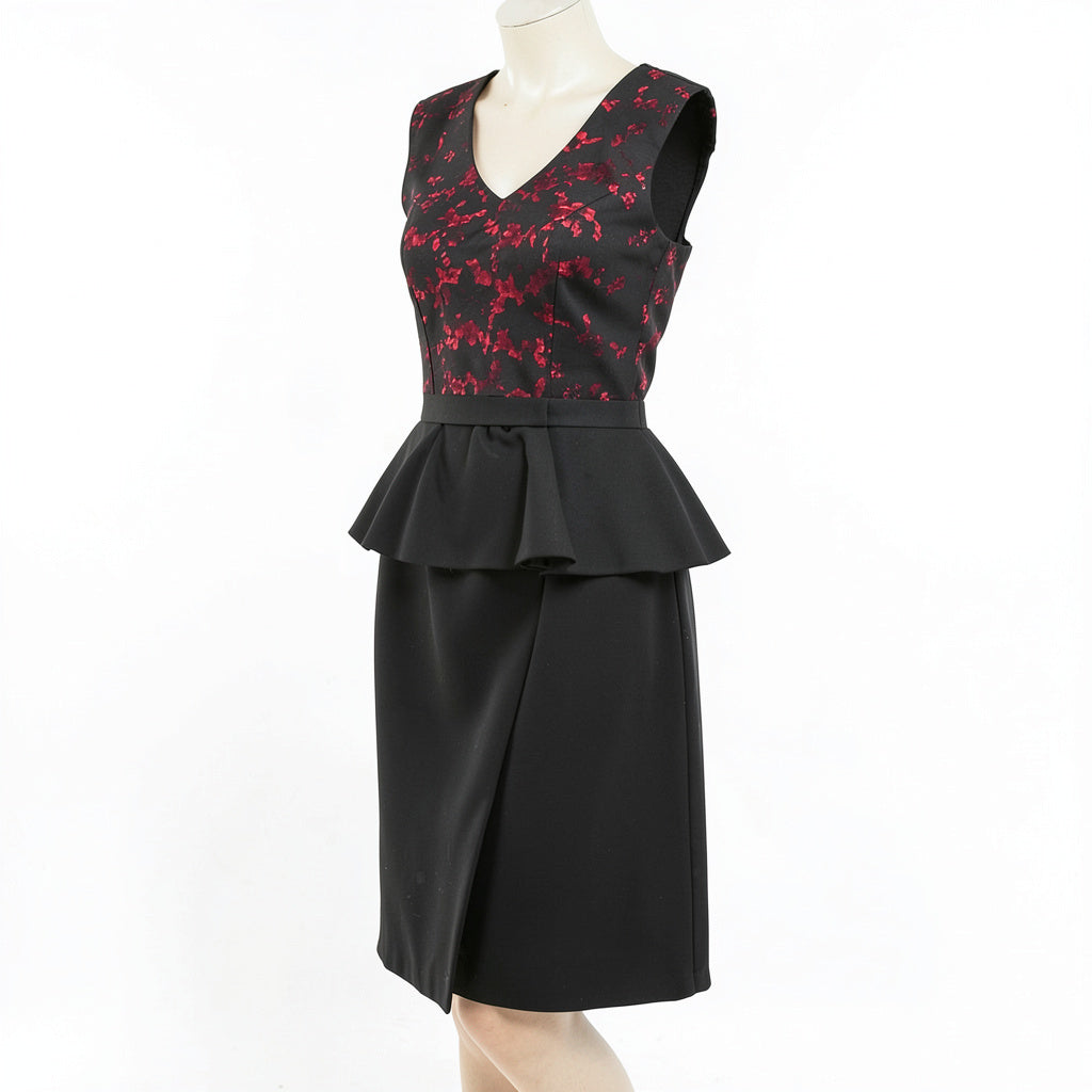Orsay Black and Red Cocktail Dress, Size 8