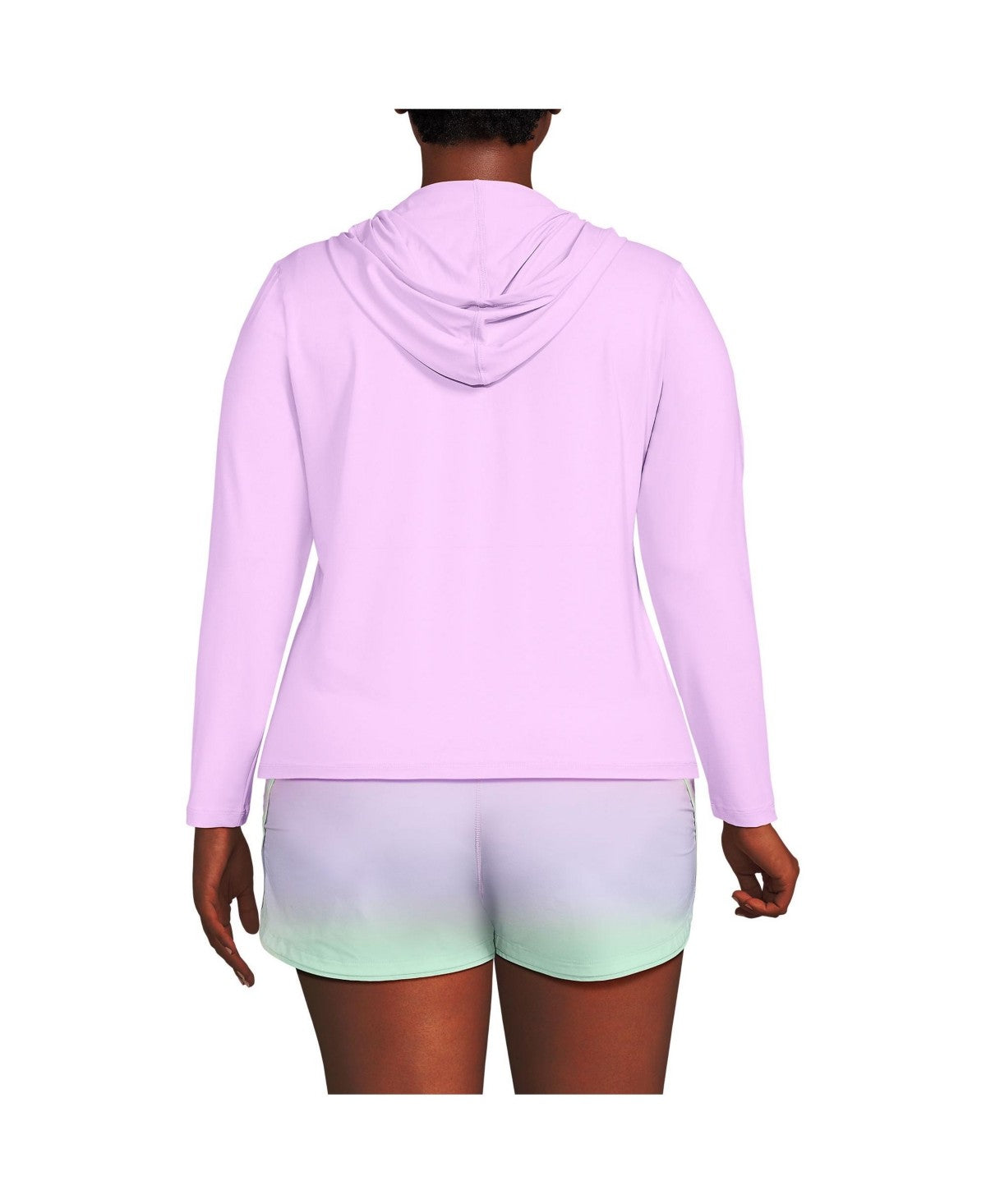 Lands End Long Sleeve Hooded Full Zip Upf 50 Rash Guard