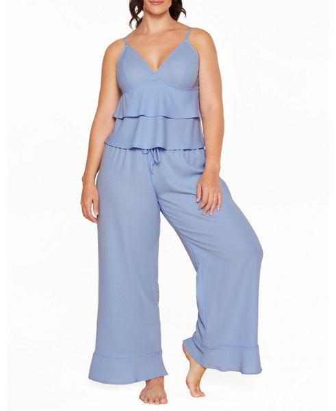 Adore Me Plus Size Brigita Pajama Cami and Pants Set - 3X Blue
