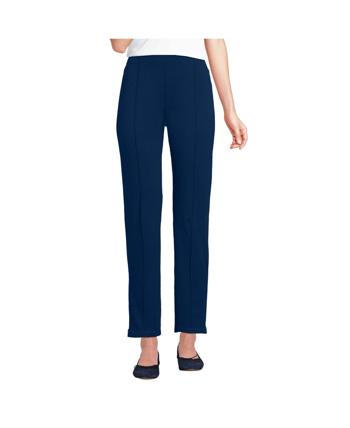 Lands End Womens Starfish High Rise Pintuck Pencil Ankle Pants, large
