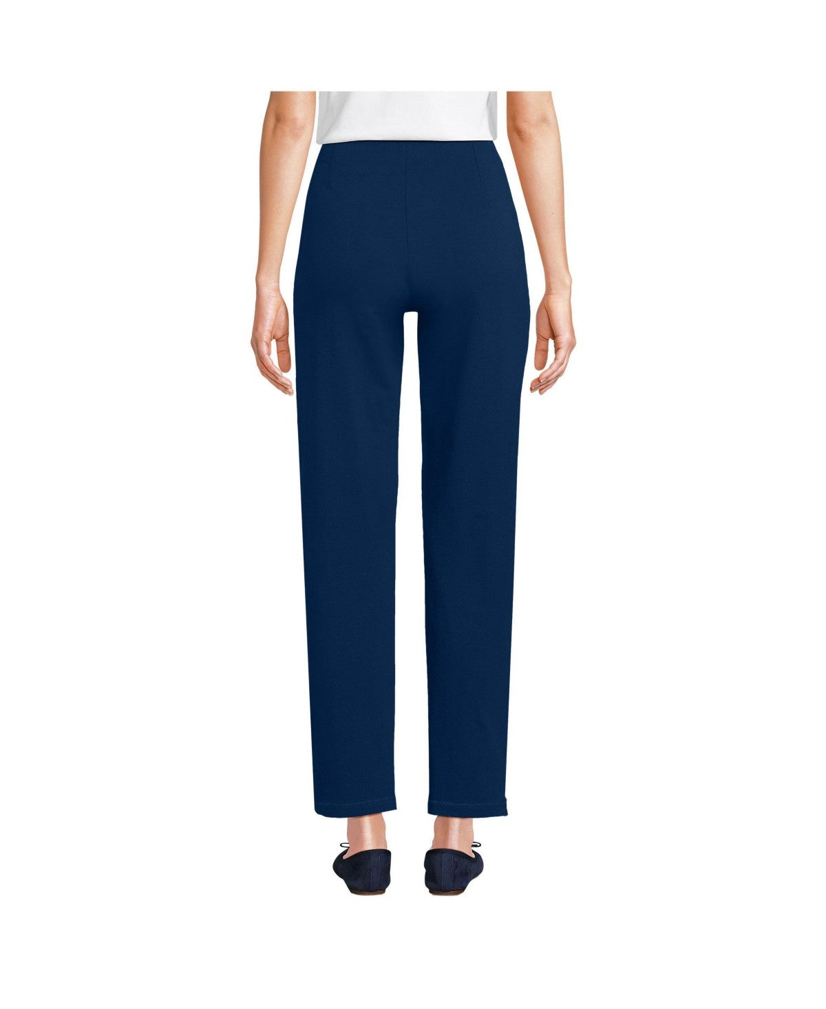 Lands End Womens Starfish High Rise Pintuck Pencil Ankle Pants, large