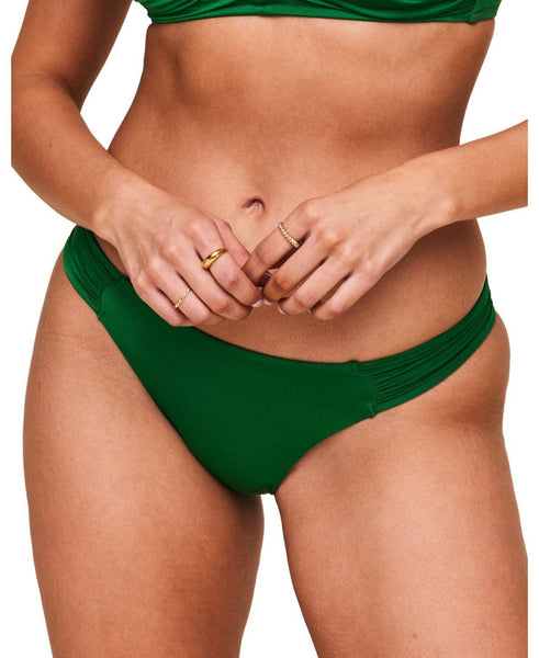 Adore Me Womens Tanisha Swimwear Cheeky Bikini Bottom - Medium, Dark Green