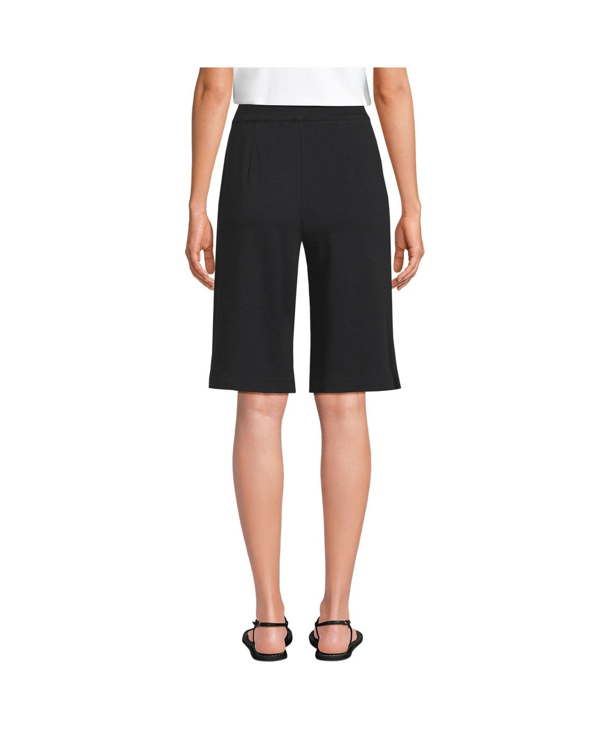 Lands End High Rise Pleated 12-in. Bermuda Shorts, Medium