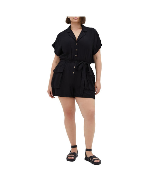 CITY CHIC Womens Jade Playsuit, Black - 16 / S