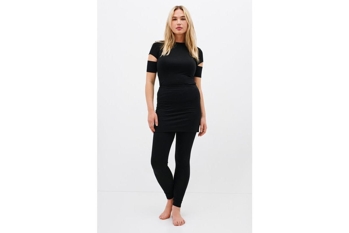 Marcella Womens Burke Skirted Leggings - Black