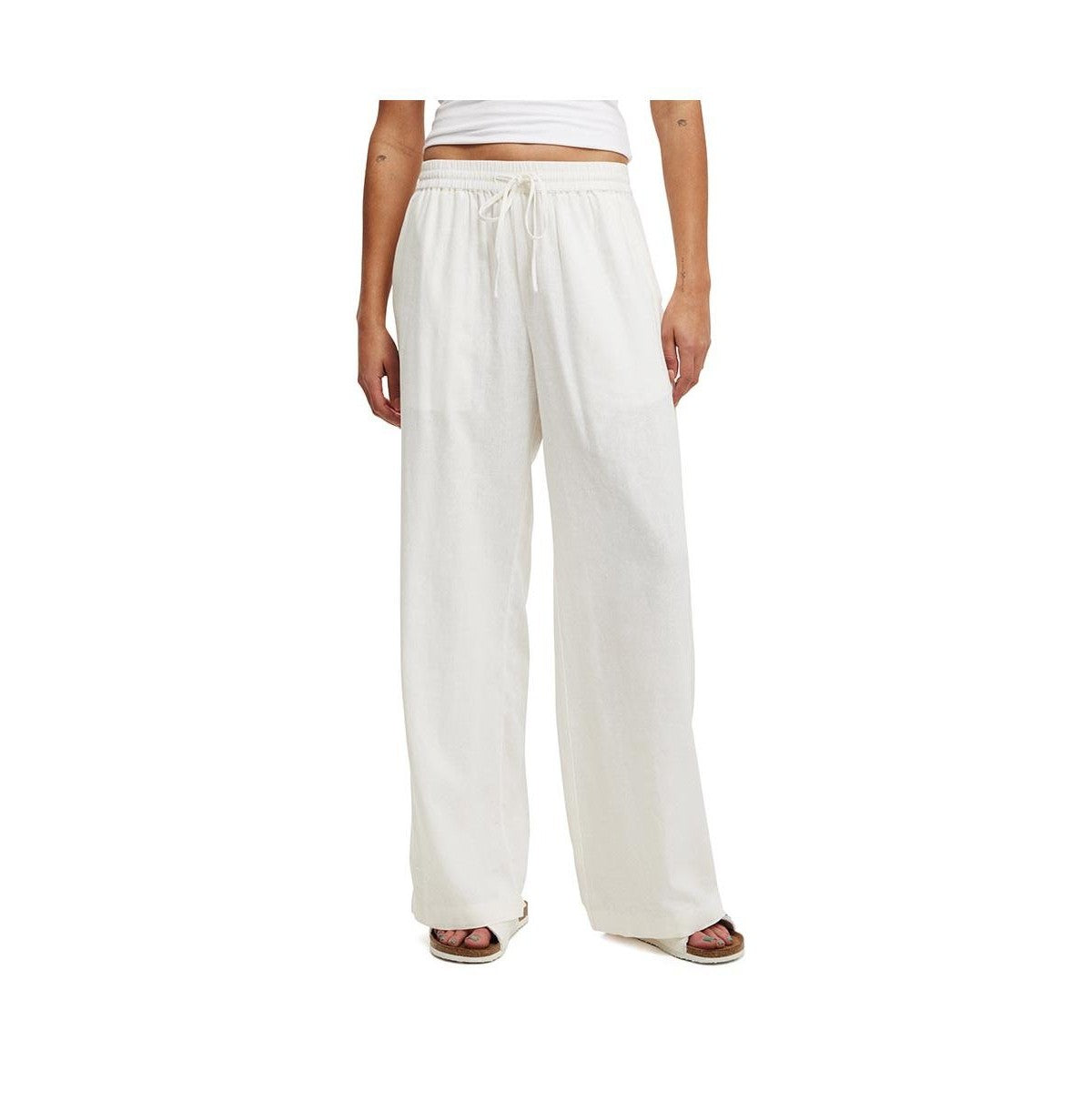 Cotton on Womens Haven Wide Leg Pant - White, Size 2