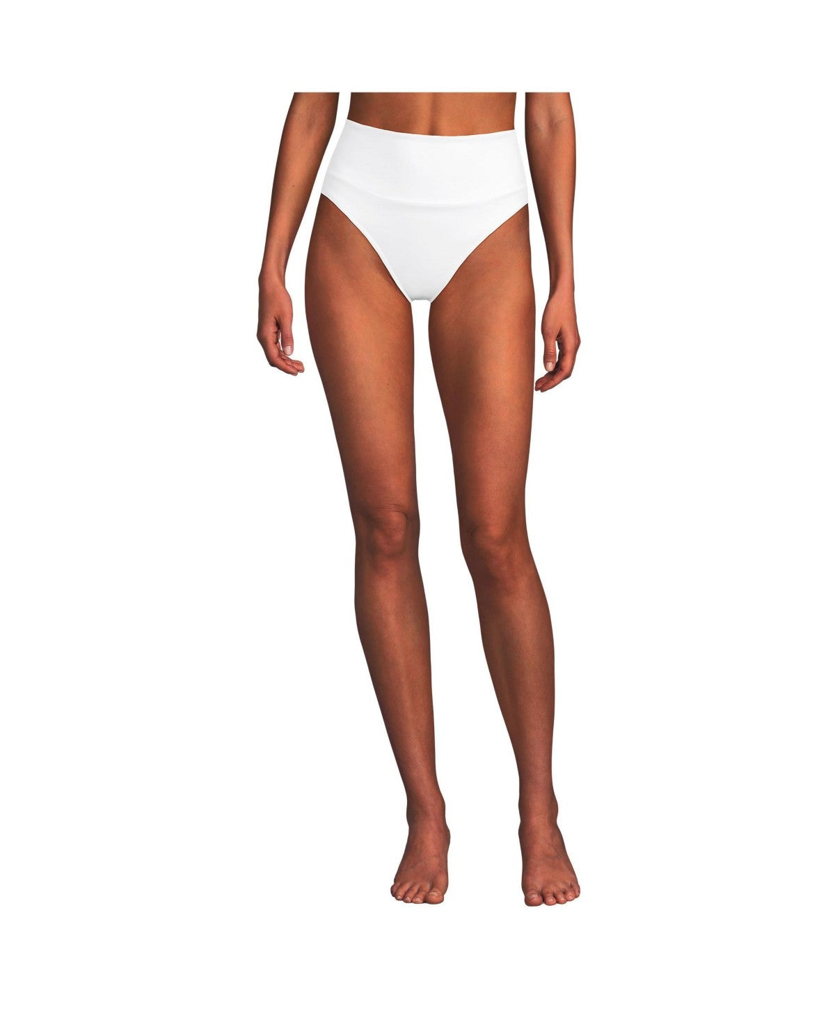 Lands End High Waisted High Leg Bikini Bottoms, Size 8
