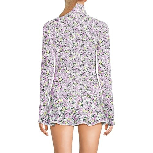 Lands End Womens Long Sleeve Quarter Zip UPF 50 Rash Guard X-Small