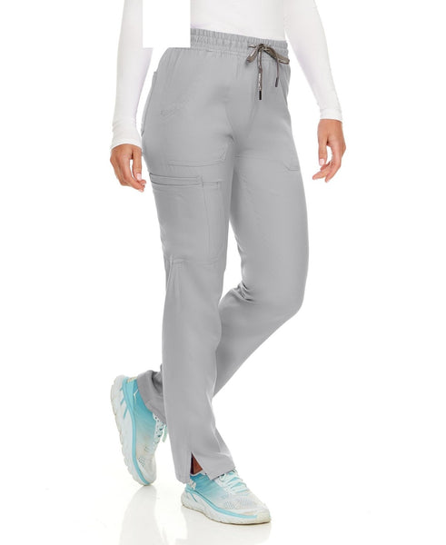 Medichic Petite Terri Stretch Straight Leg Six Pocket Cargo Scrub Pants, Xl