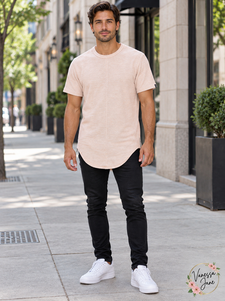 Homme Femme Men’s Side-Zipper Longline Tee, Size Medium