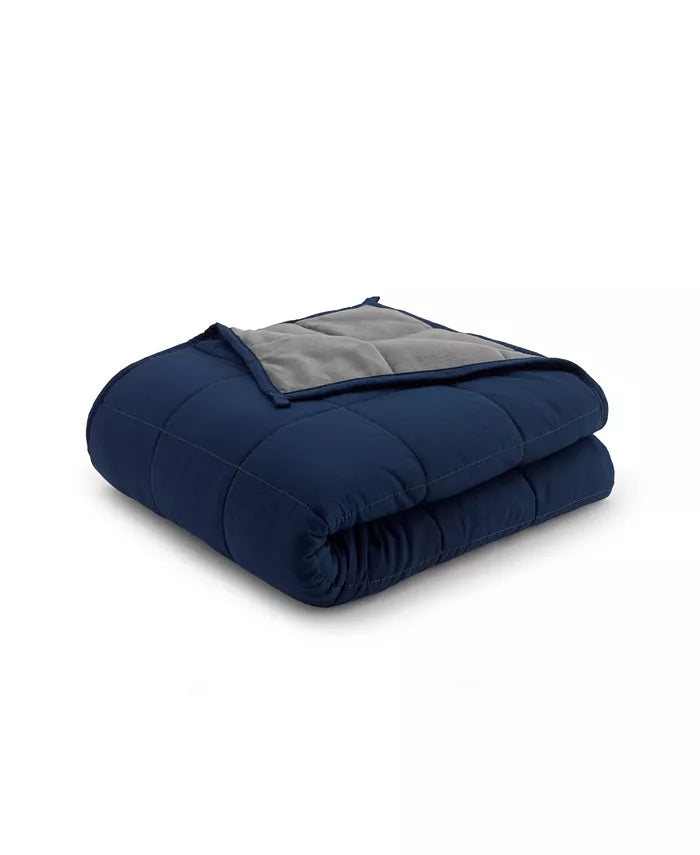 Ella Jayne 20lb Reversible Anti-Anxiety Weighted Blanket - Grey/Navy