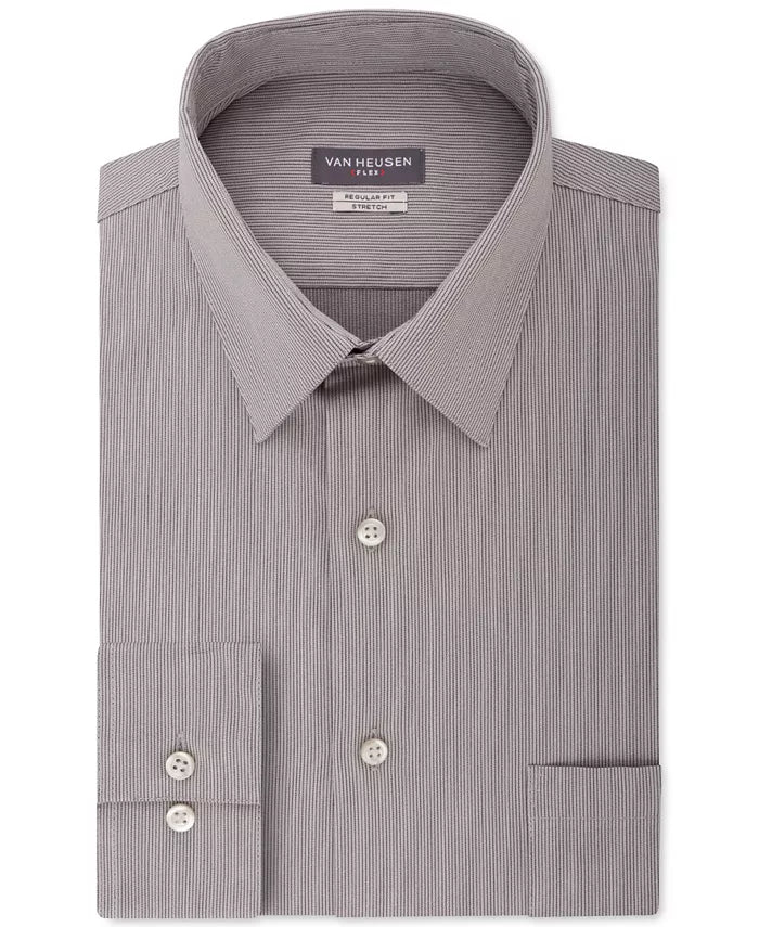 Van Heusen Mens Regular Fit Flex Collar Dress Shirt , Size Large Vanessa Jane Van Heusen Mens Regular Fit Flex Collar Dress Shirt , Size Large Vanessa Jane