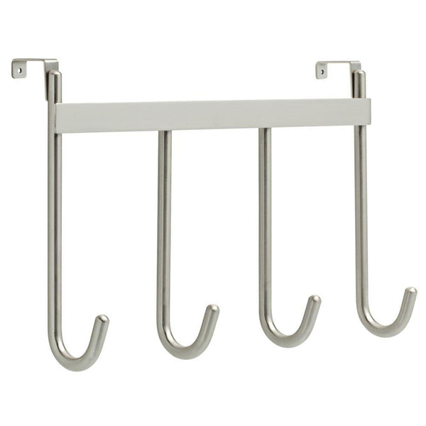 Liberty 15-11/16 in. Satin Nickel Over-the-Door Smooth Hook Rack