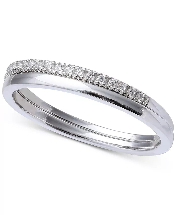 Giani Bernini Cubic Zirconia Band in Sterling Silver, Size 8