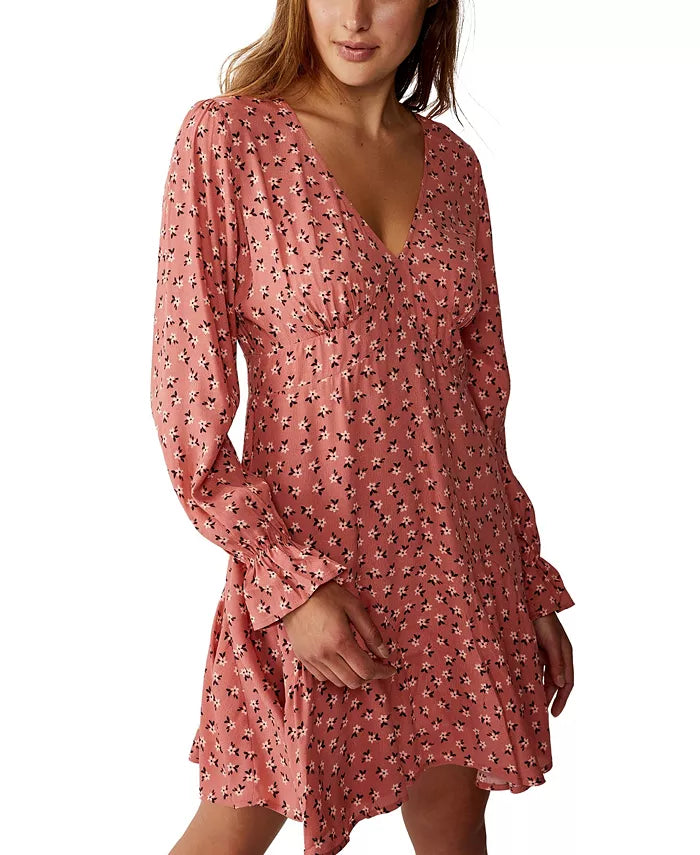 Cotton on Woven Pepa Long Sleeve Sexy Mini Dress