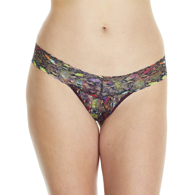 Hanky Panky Womens Decades Printed Signature Lace Low Rise Thong