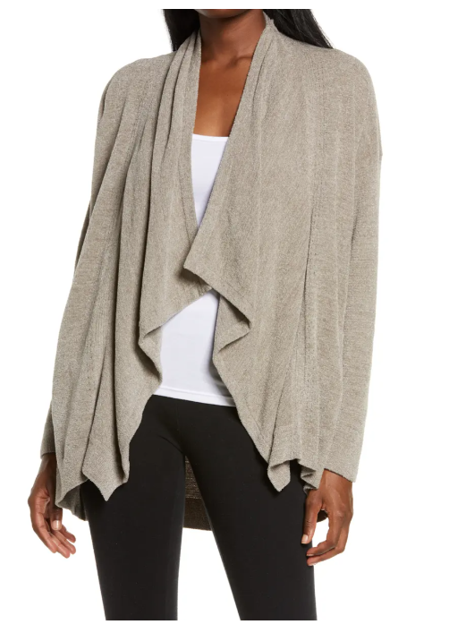 Barefoot Dreams CozyChic Ultra Lite Shawl Pointelle Cardigan