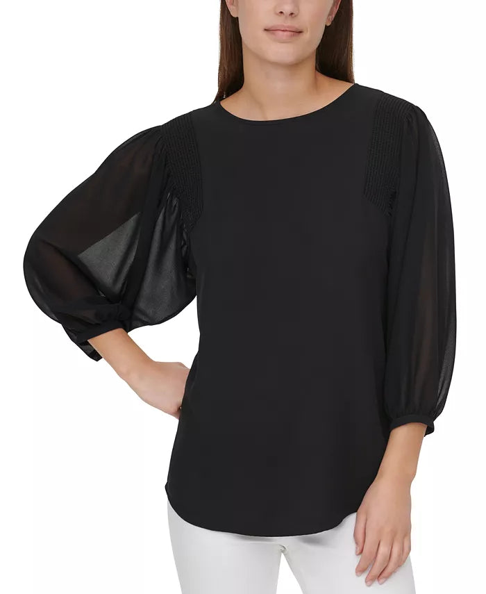 Calvin Klein Balloon-Sleeve Top