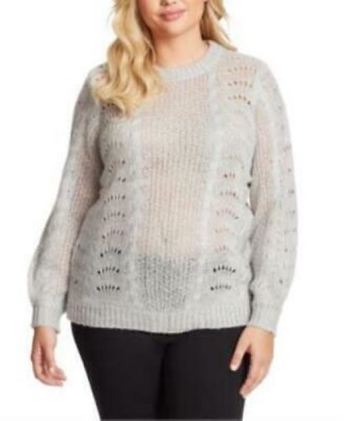 Jessica Simpson Plus Size Hazel Pointelle Sweater, Size 3X