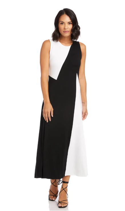 Karen Kane Sleeveless Color-Block Dress