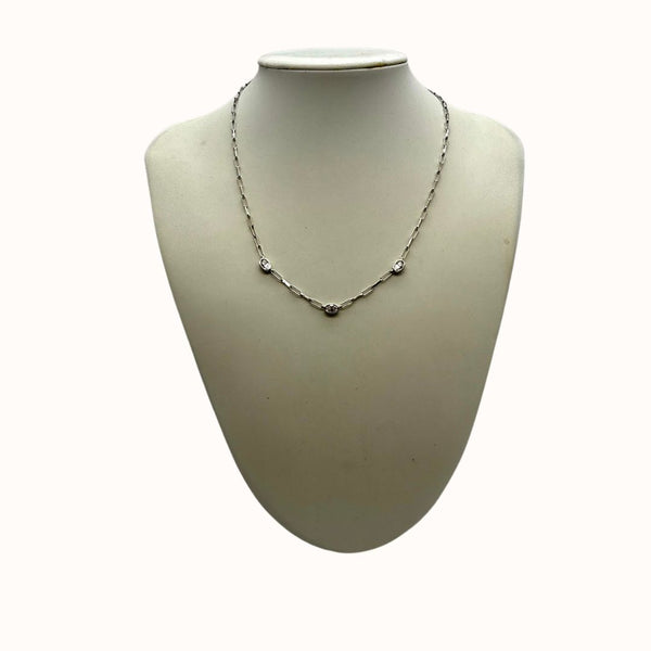 Eliot Danori Oval Cubic Zirconia Chain Necklace