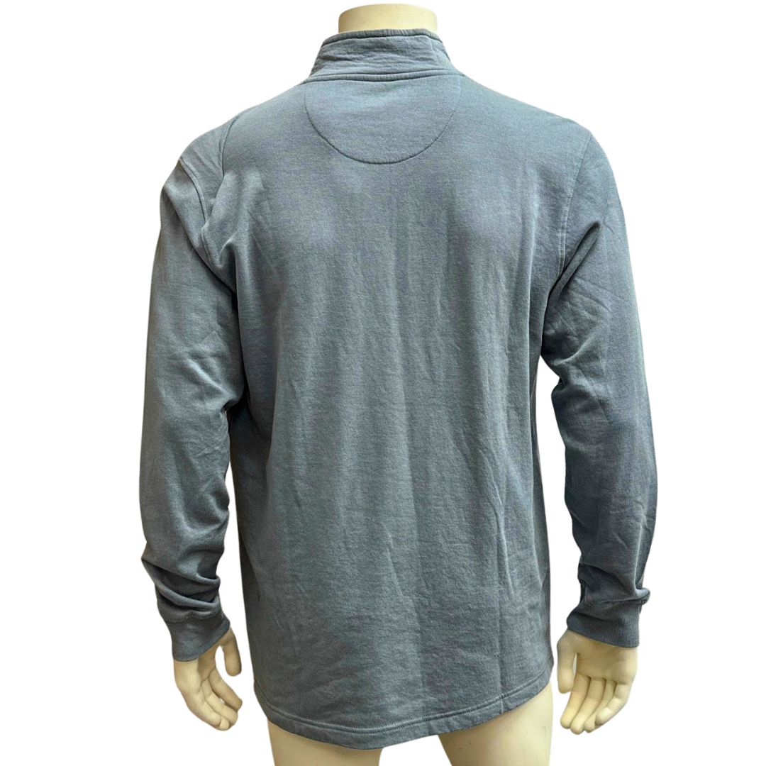 Copper and Oak Long Sleeve Men’s Henley Shirt Graphite Gray, Size Large