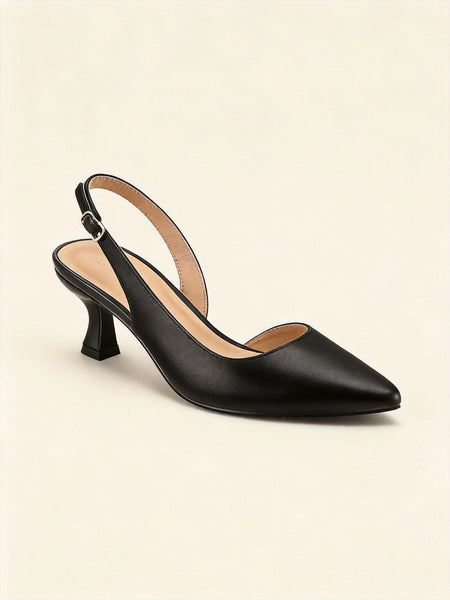 Mysoft Womens Pumps Slingback Kitten Heels