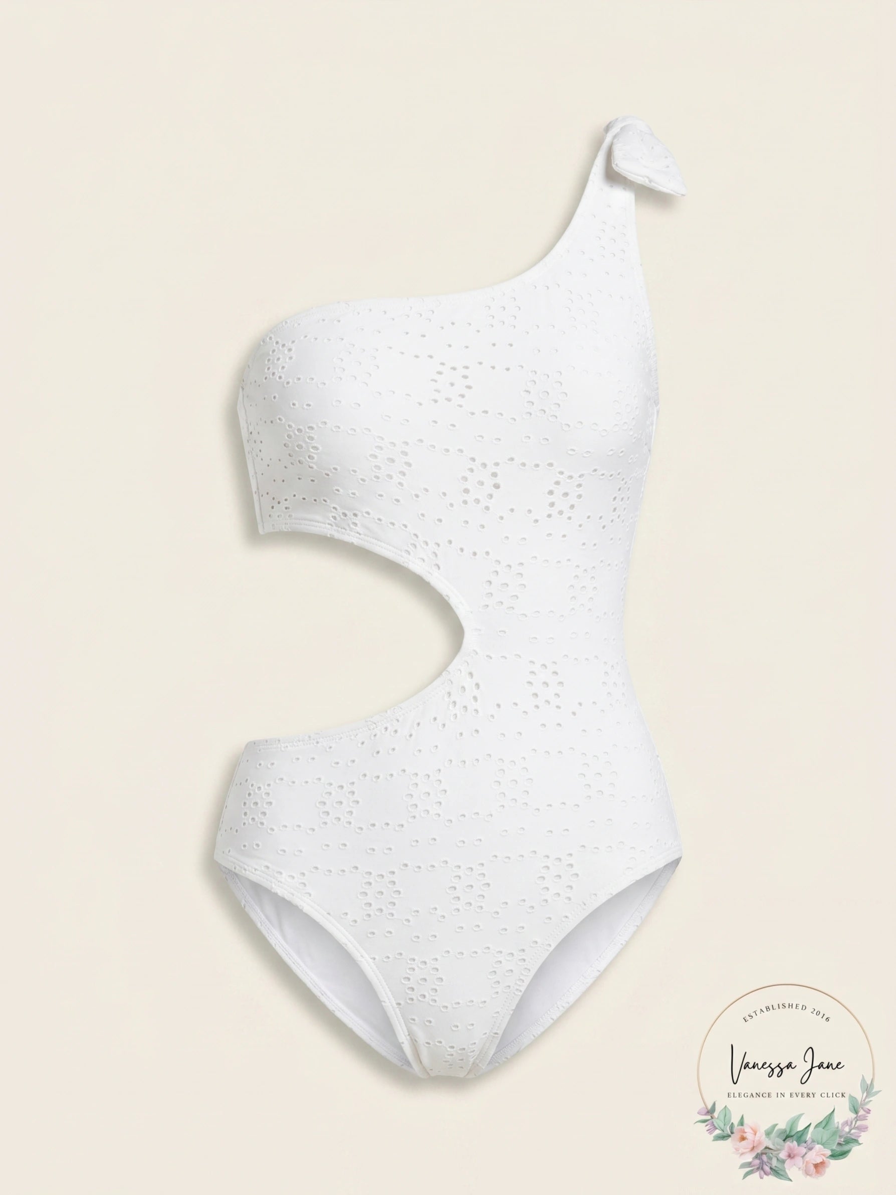 Aqua Swim One Shoulder Side Cutout One Piece Swimsuit