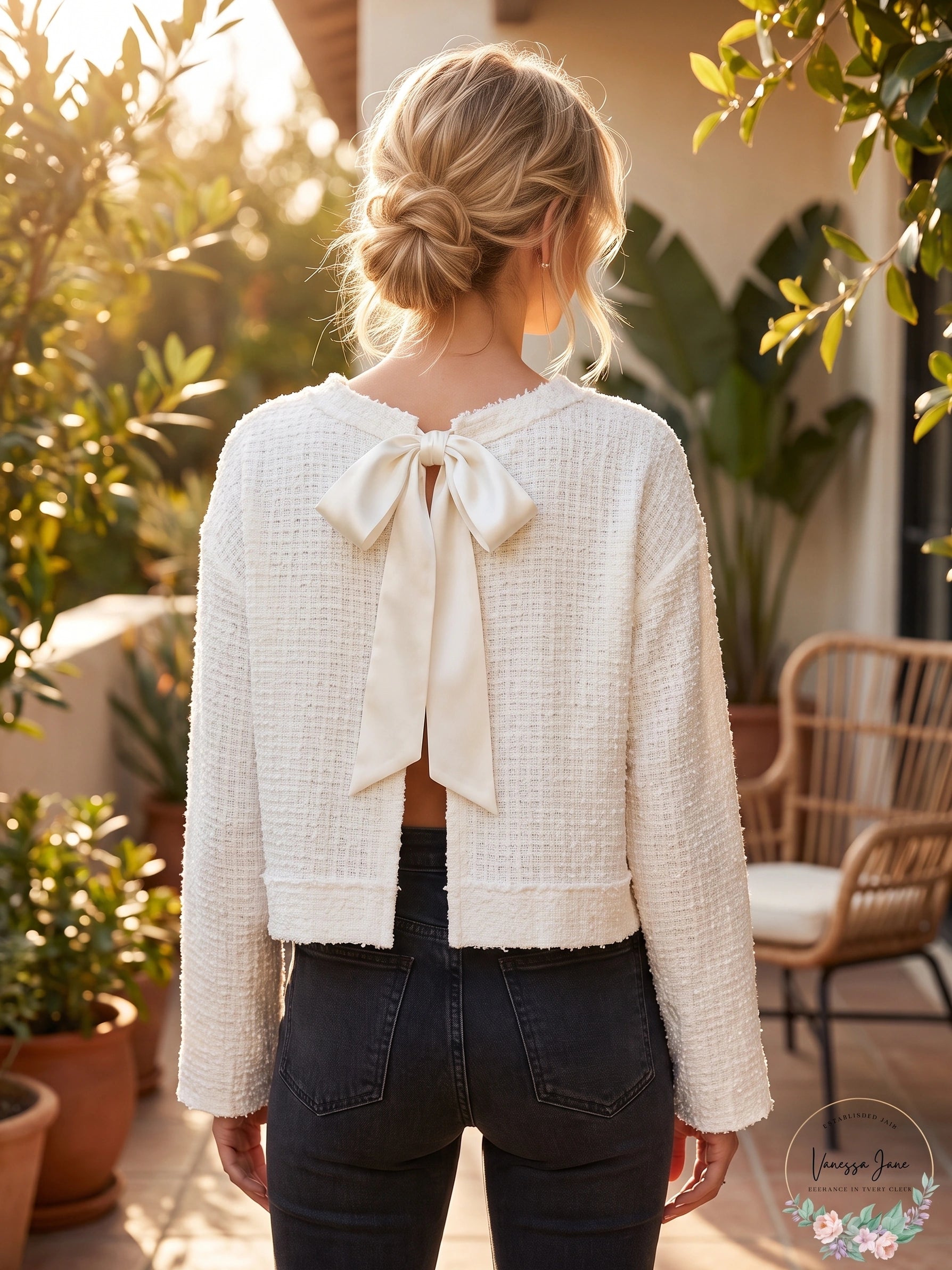 Free People Waking in Hueco Crop Sweater, Size Medium - Ivory