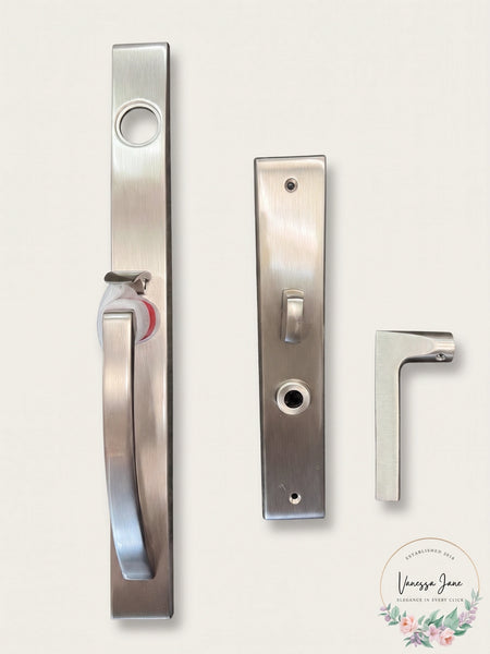 Baldwin Hardware Lakeshore Entrance Trim Only with 5162 Lever, Satin Nickel
