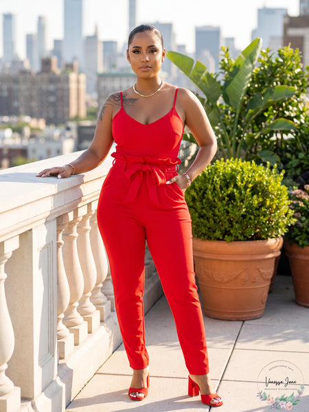 Celebrity By Hera Womens Spaghetti Strap Sleeveless Jumpsuit, Small