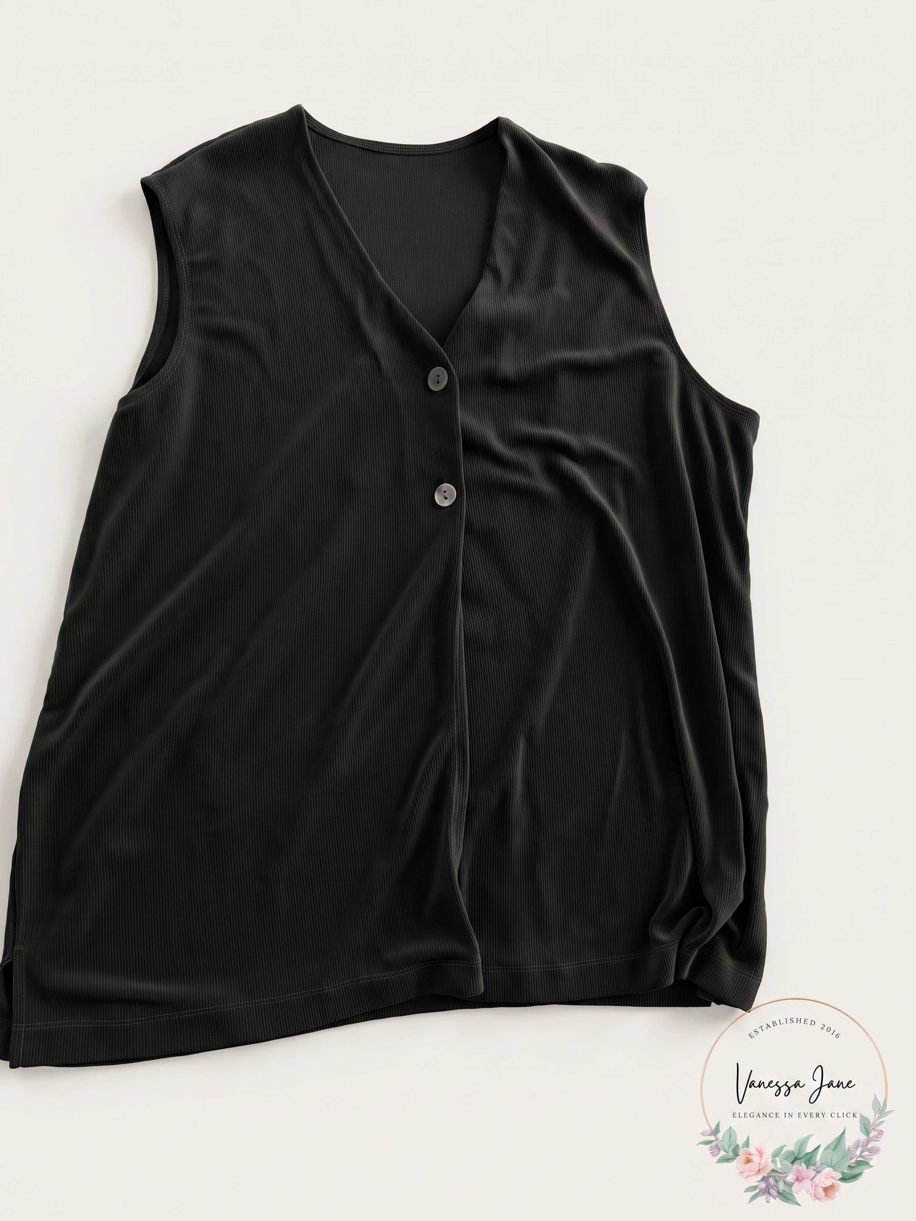 Aitiknits Slinky Button Down Top XL